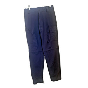 BLAUER Flexforce Dark Navy Blue Zip-Off Rain Cycling Bike Pants # 8822Z Mens 34L